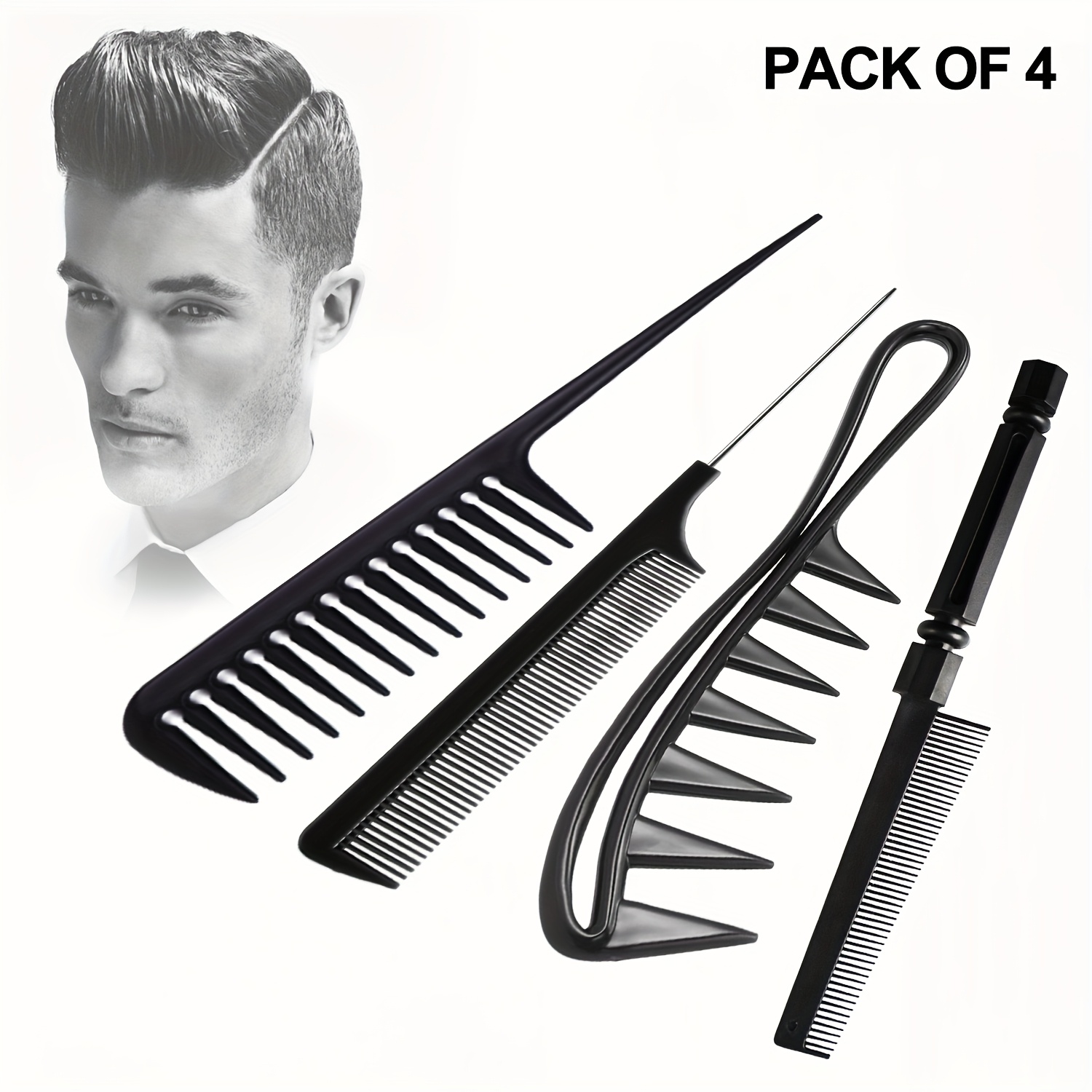 4-piece multifunctional comb,  - Hair Care Barber Daily 评论和价格