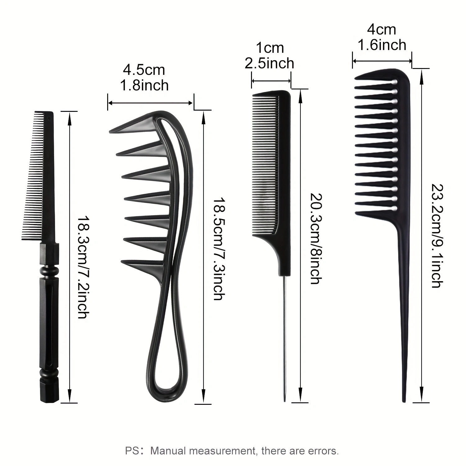 4-piece multifunctional comb,  - Hair Care Barber Daily 评论和价格