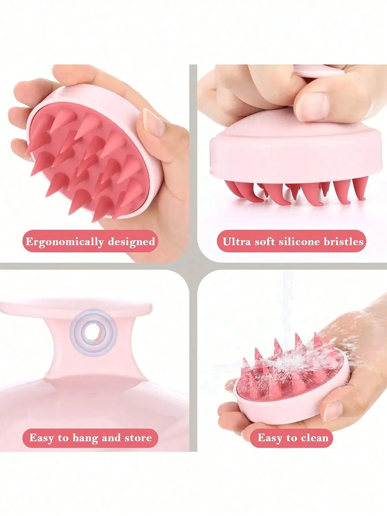 1pc Soft Silicone Scalp Massag - Hair Care For Curly Dry Hair 评论和价格