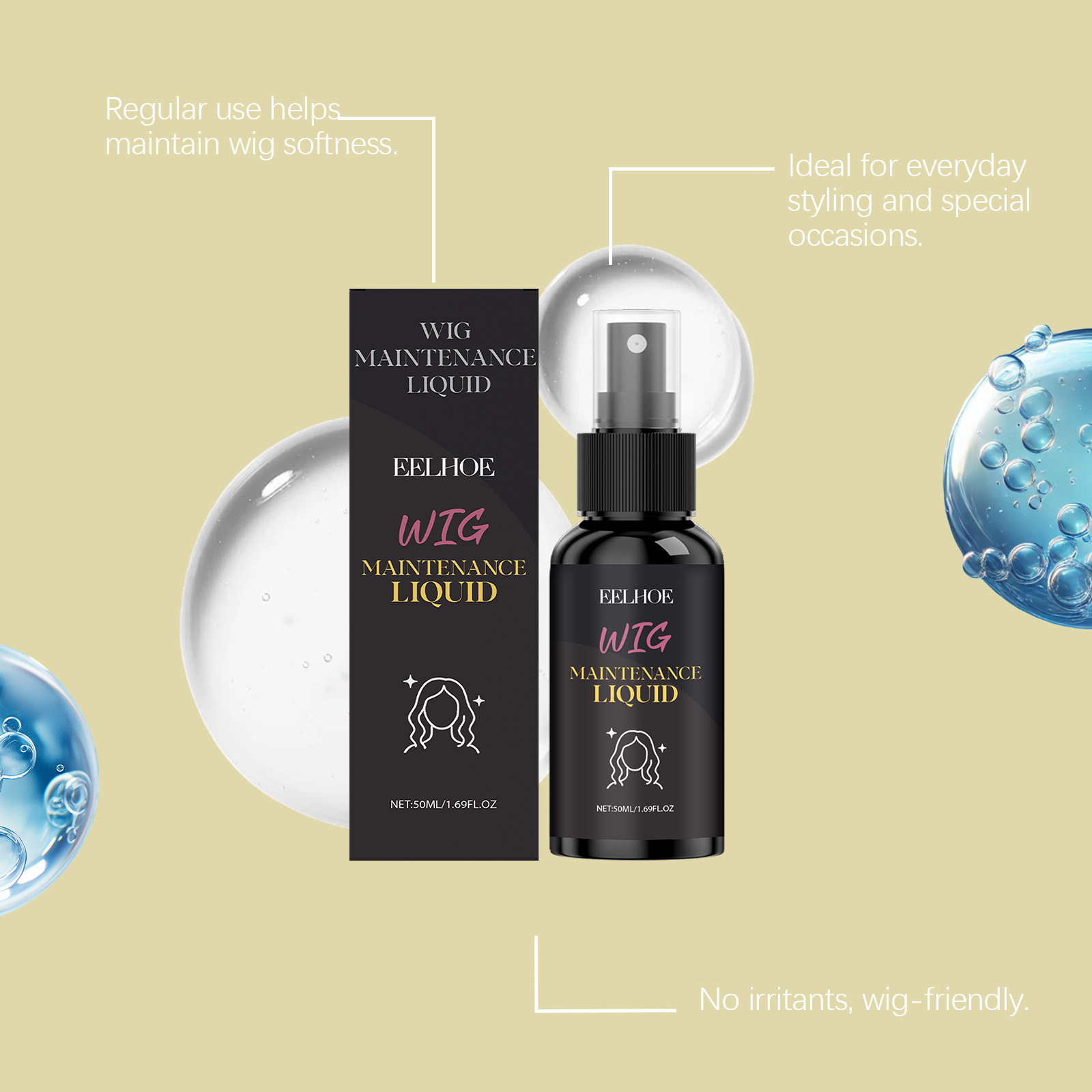 Eelhoe Coconut Wig Fluffy Spra - Hair Care For Curly Dry Hair 评论和价格