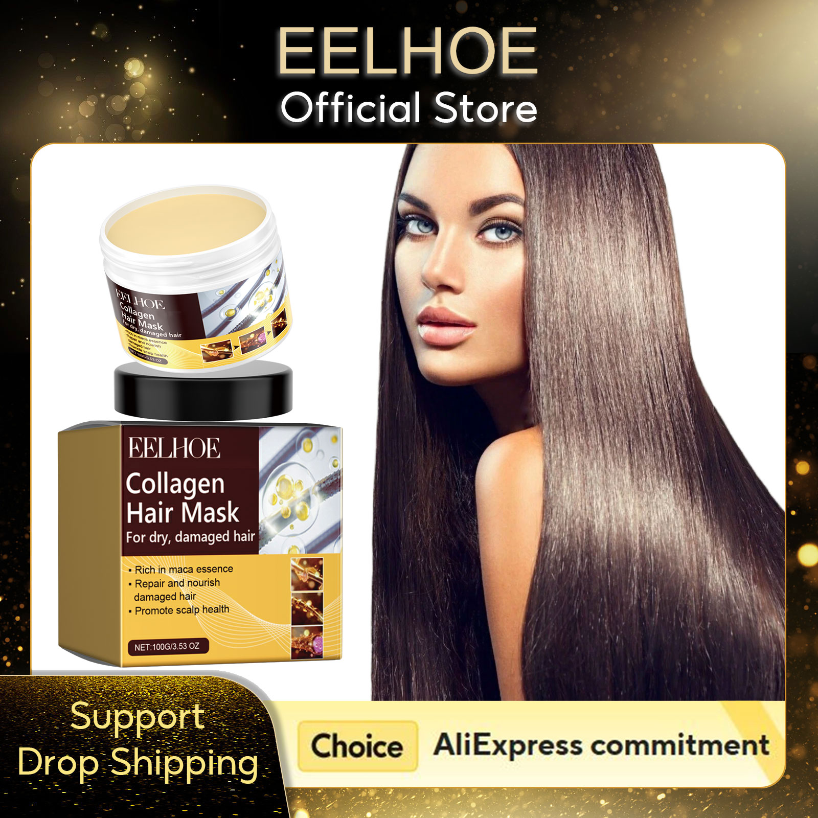 EELHOE Collagen Hair Mask Anti - Hair Care Natural Products 评论和价格