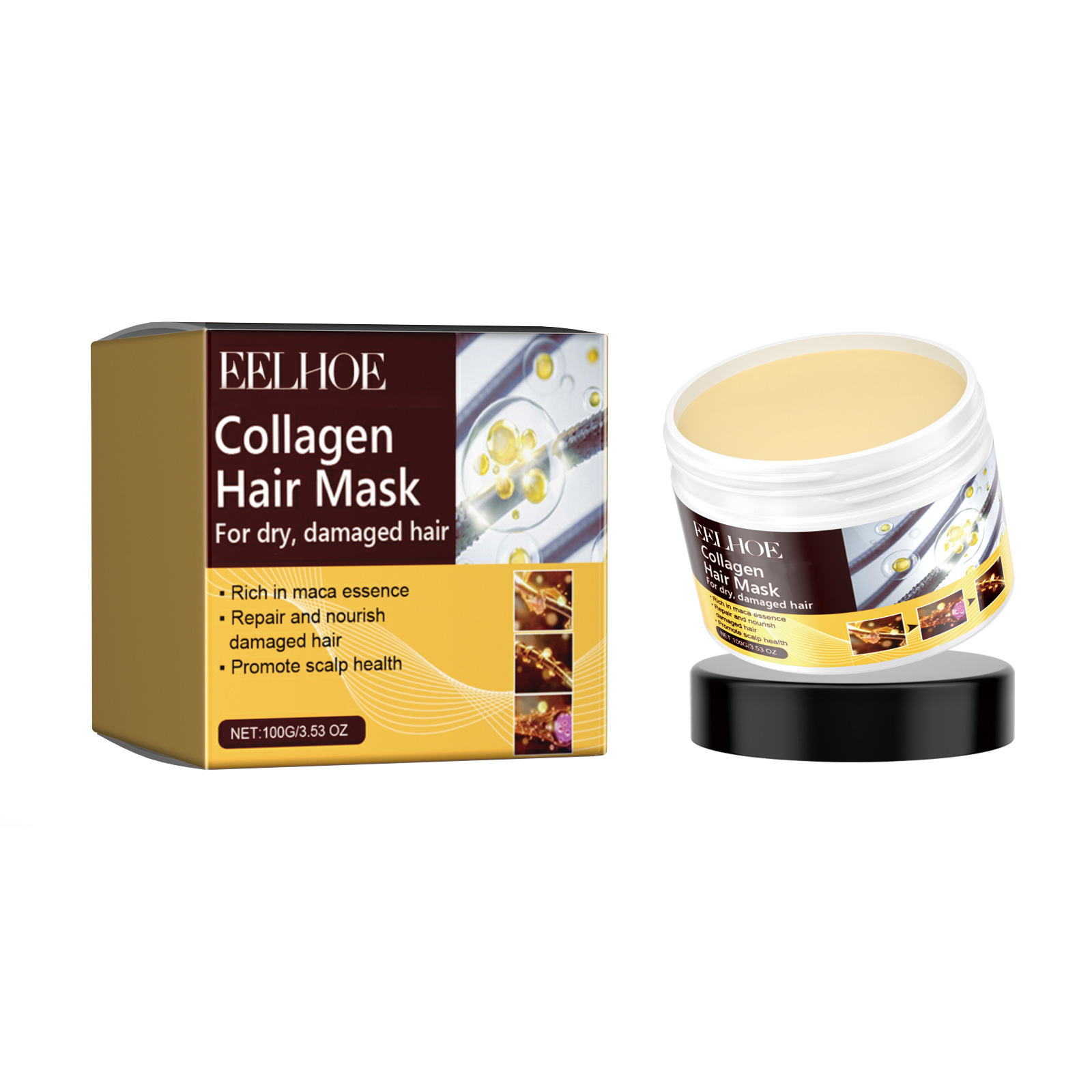 EELHOE Collagen Hair Mask Anti - Hair Care Natural Products 评论和价格
