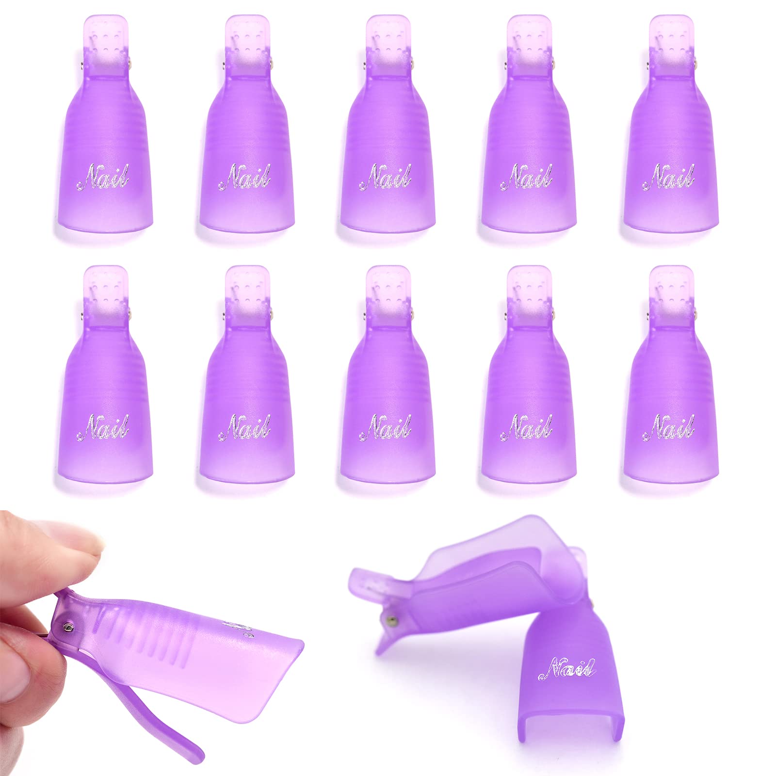 10Pcs Plastic Nail Art Soak Of - Hair Care Gel 评论和价格