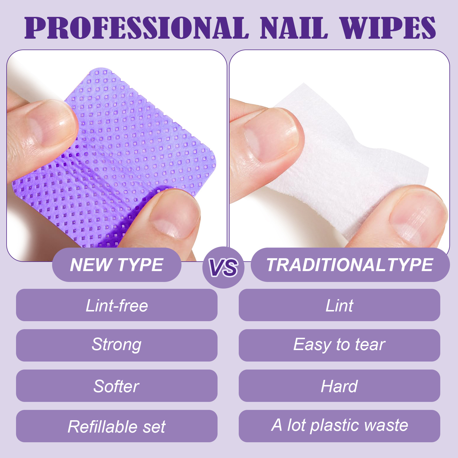 630/1200pcs Lint-Free Gel Nail - Hair Care Gel 评论和价格