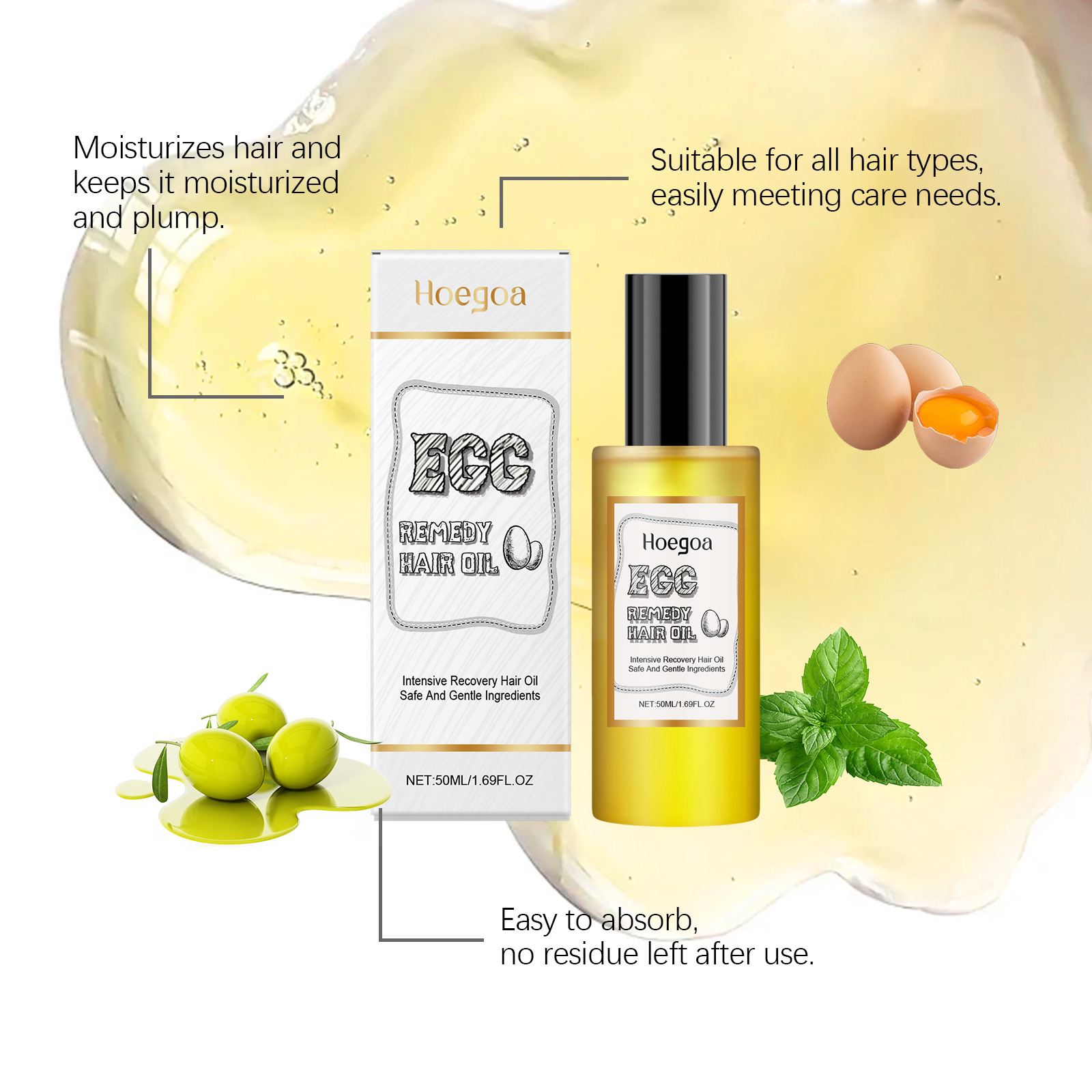 Egg Remedy Hair Oil Restore So - Hair Care Natural Products 评论和价格