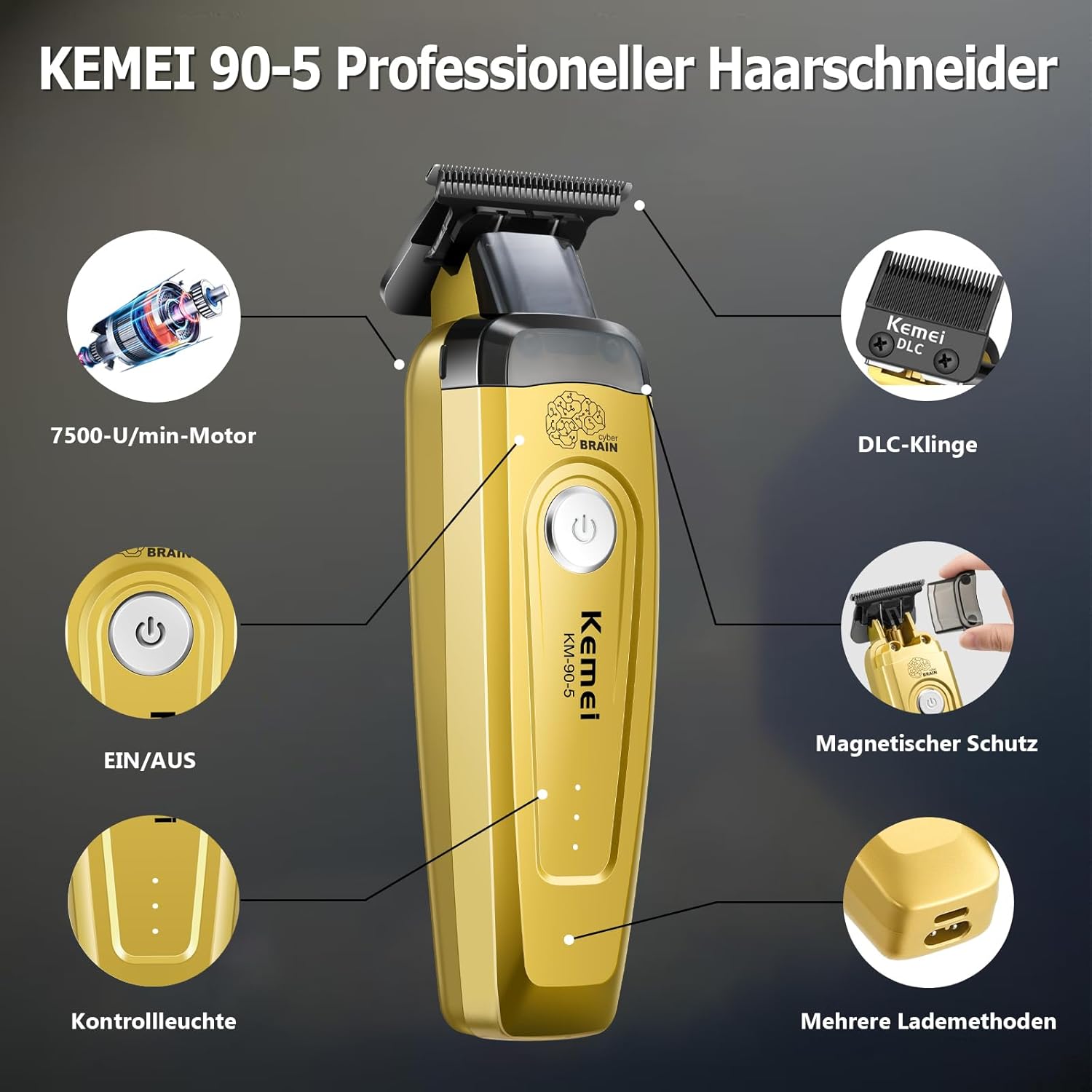 KEMEI Men's Hair Trimmer, Cord - Hair Care Kit 评论和价格