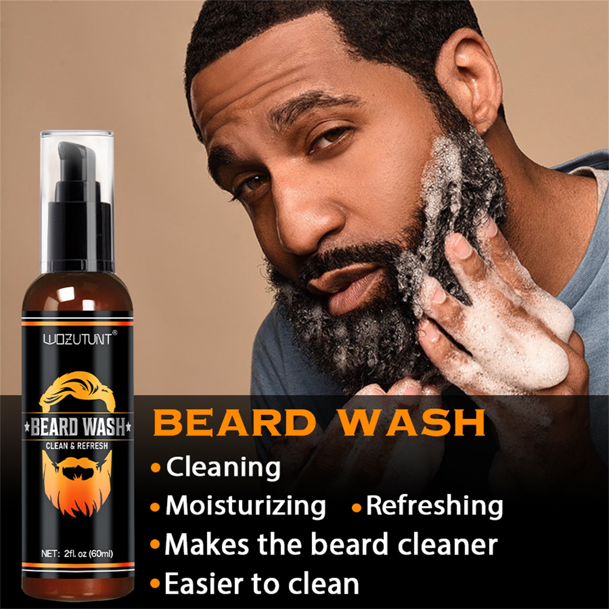 Beard Wash Moustache Balm and  - Hair Care Kit 评论和价格