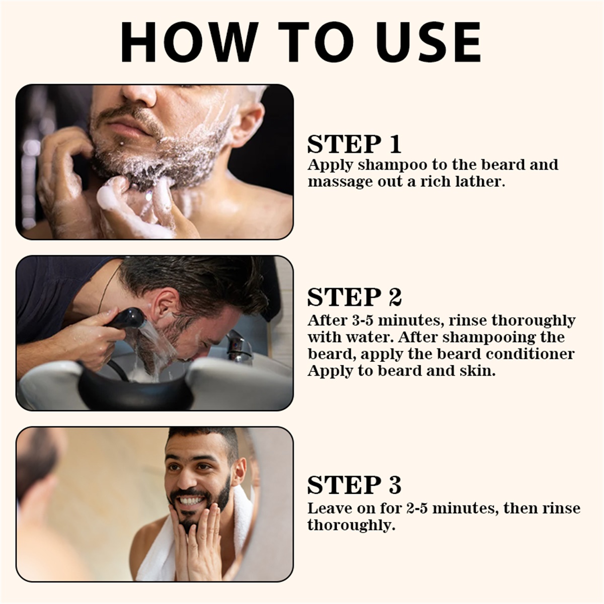 Beard Wash Moustache Balm and  - Hair Care Kit 评论和价格