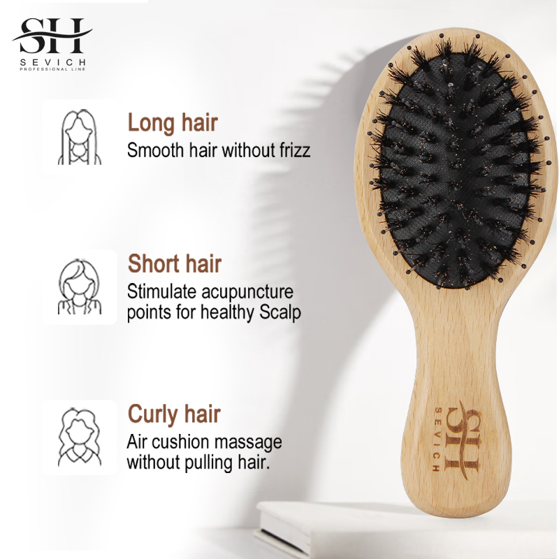 Natural Boar Bristle Hair Fluf - Hair Care Nature 评论和价格