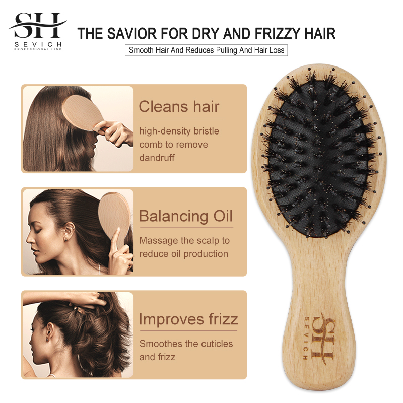 Natural Boar Bristle Hair Fluf - Hair Care Nature 评论和价格