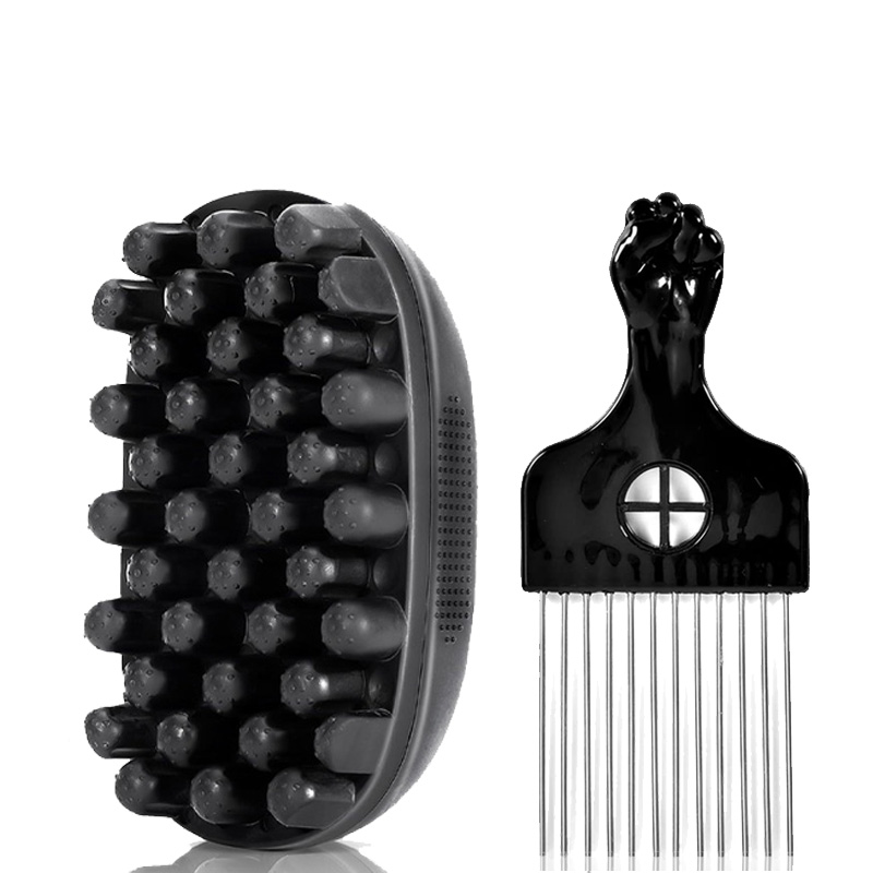 2Pcs Hair Styling Set Wave Twi - Afro Pick Comb 评论和价格