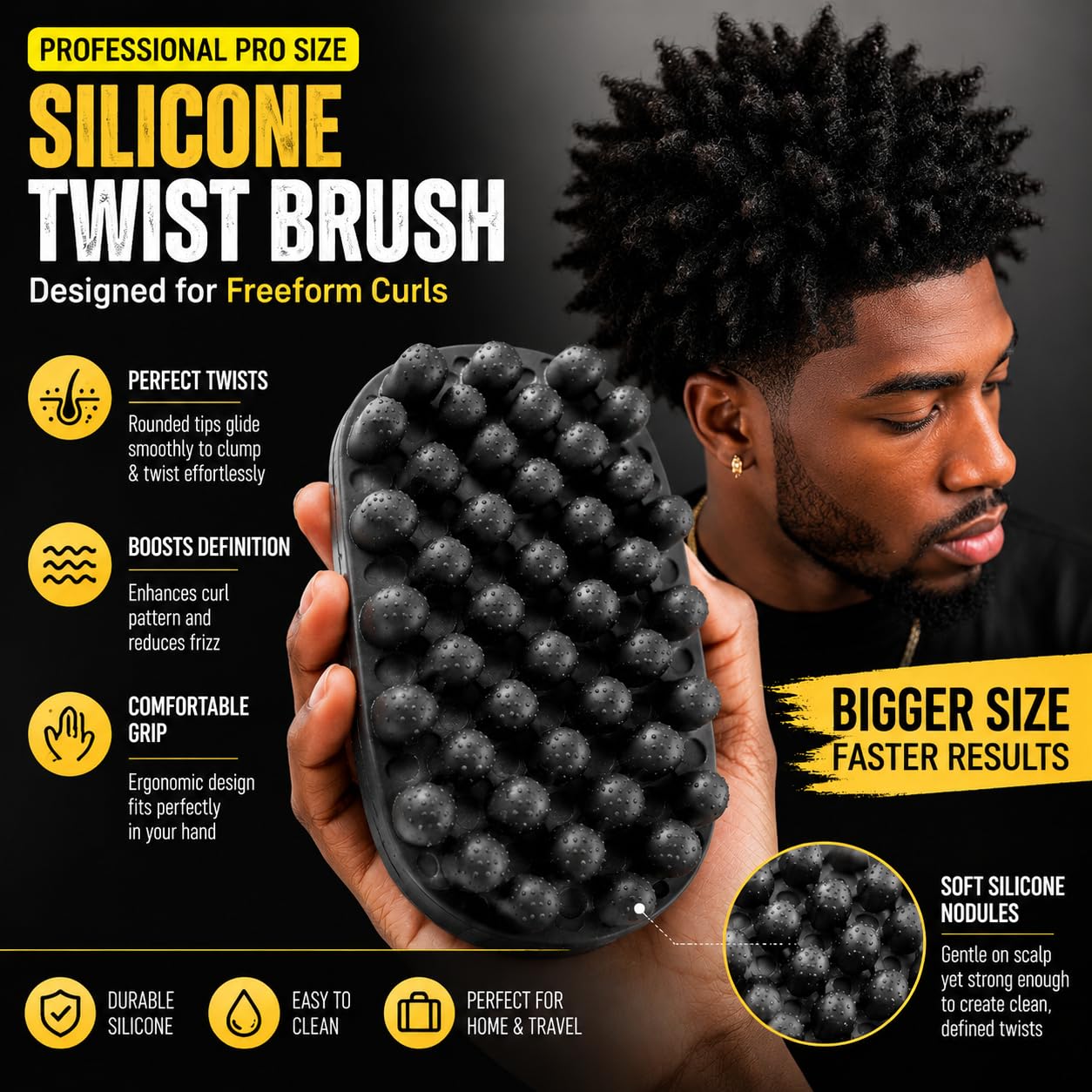 2Pcs Hair Styling Set Wave Twi - Afro Pick Comb 评论和价格