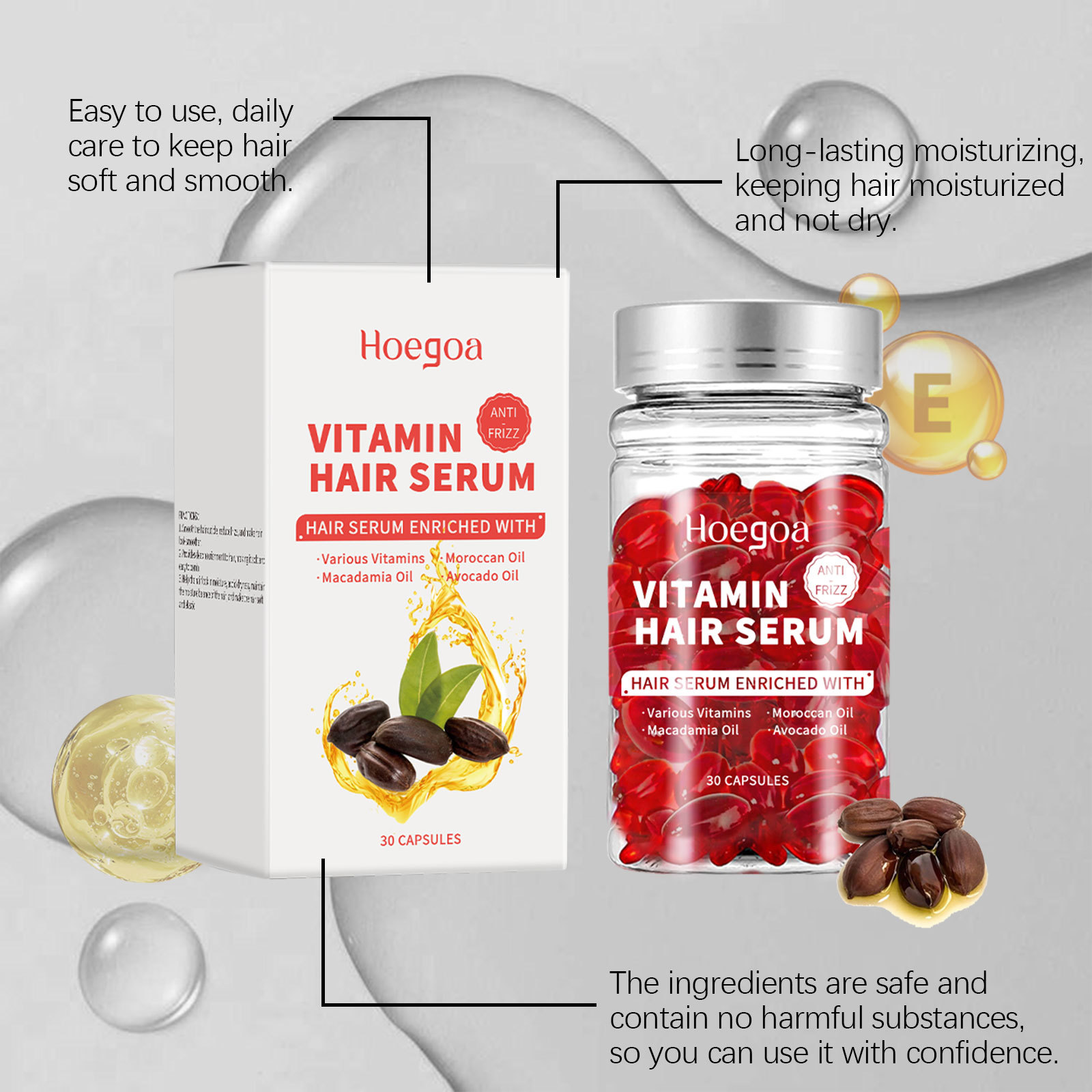 Vitamin Hair Care Serum Capsul - Hair Care Oil Serum 评论和价格