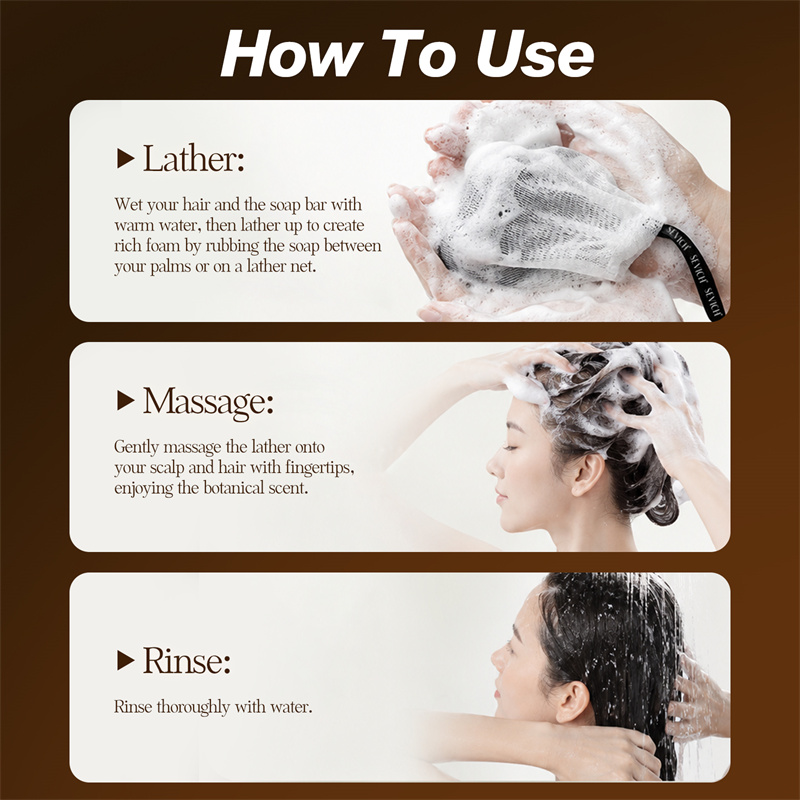 Black Hair Soap Natural Shampo - Hair Care Dandruff 评论和价格
