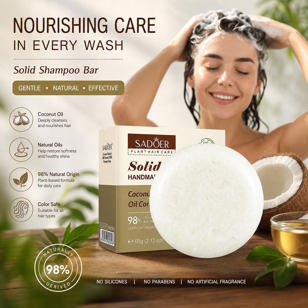 Natural Coconut Shampoo Bar fo - Hair Care Dandruff 评论和价格